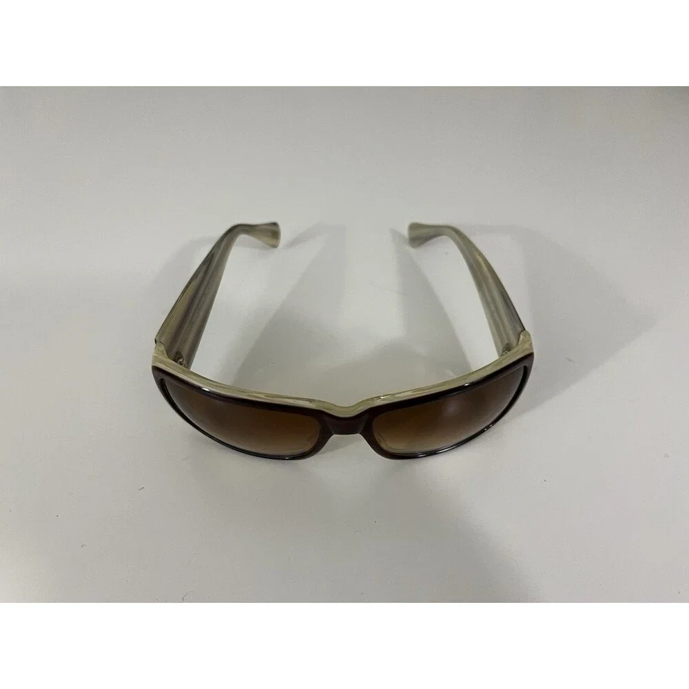 FOSSIL Cat No 3 Penny Geometric Wrap Authentic Sunglasses Tortoise Cream VTG